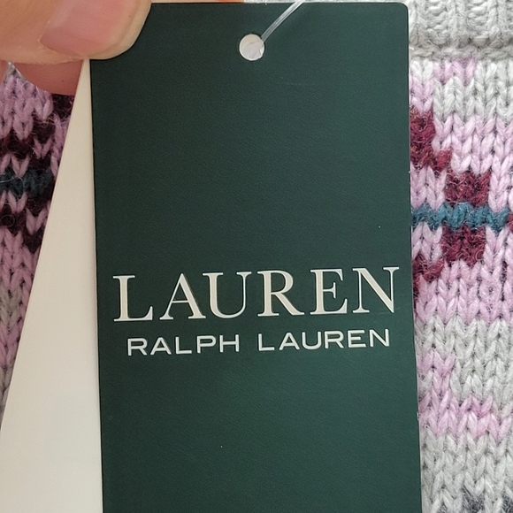 Lauren Ralph Lauren Womens Sweater Fair Isle Stripe Oversized Crew - Picture 6 of 9